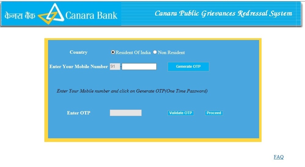 Canara Bank Online Banking Customer Care