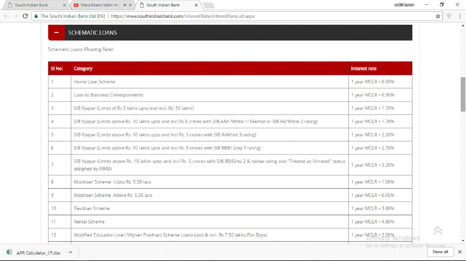 SIB Schematic loans