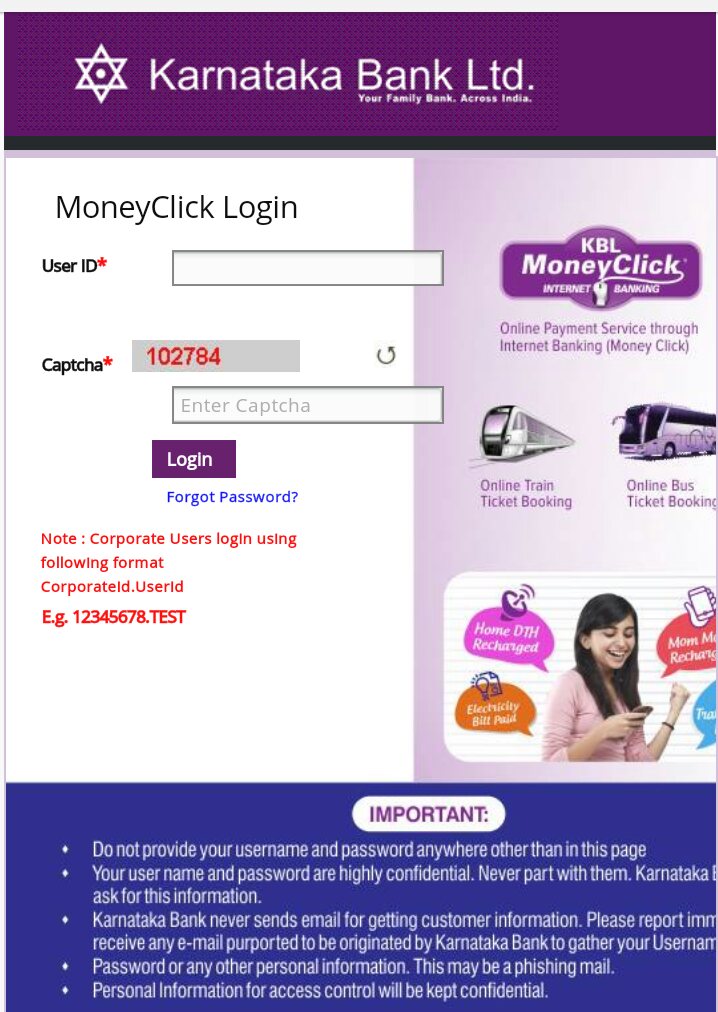 KBL Online banking login